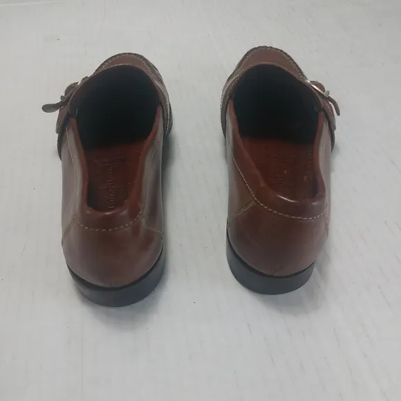 Cole Haan Men's Leather Loafers with Buckle and Strap Accents. Size 8.5M