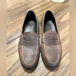 Cole Haan Men’s Leather Penny Loafers Brown Size 9 Preppy Casual Classic Comfort