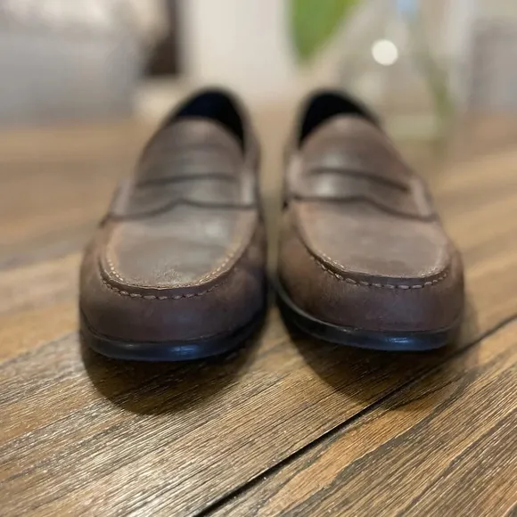 Cole Haan Men’s Leather Penny Loafers Brown Size 9 Preppy Casual Classic Comfort