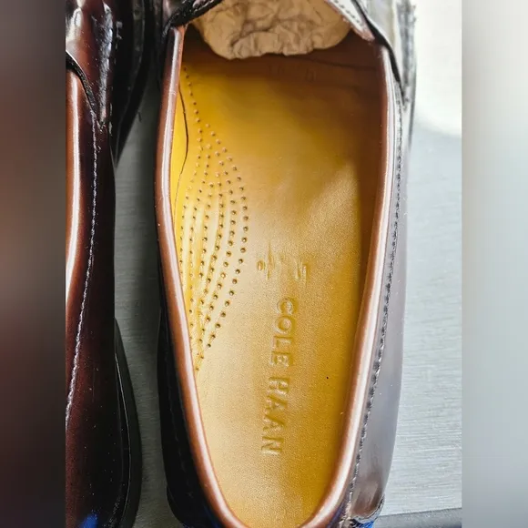 Cole Haan Men's Pinch Tassel Mahogany Loafers_10D