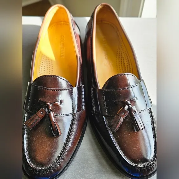 Cole Haan Men's Pinch Tassel Mahogany Loafers_10D