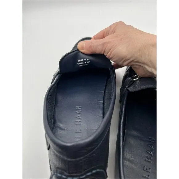 Cole Haan Mens Shoes Sz 11 Horse-Bit Driving Loafers Blue Preppy Old Money