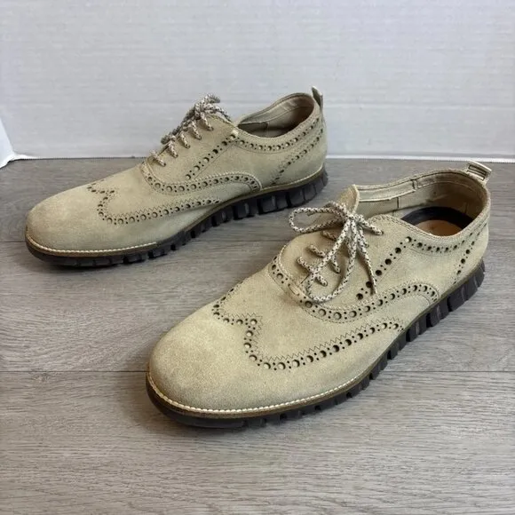 Cole Haan Men’s Zerogrand Wing Oxford Sz 10.5M Tan