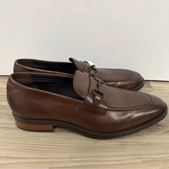 Cole Haan Modern Essentials Leather Bit Loafers Dark Coffee Mens 11M C35100 NWOB