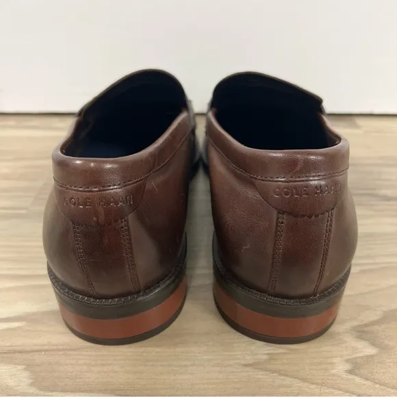 Cole Haan Modern Essentials Leather Bit Loafers Dark Coffee Mens 11M C35100 NWOB