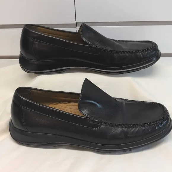 Cole Haan Nike Air Black Moc Toe Slip On Casual Loafers Driving Shoes Mens 8.5M