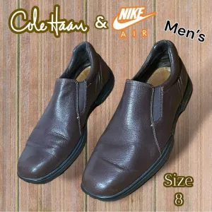 Cole Haan Nike Air Collab Genuine Leather Men's Casual Slip on Loafers Size 8