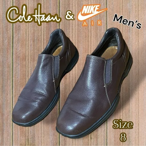 Cole Haan Nike Air Collab Genuine Leather Men's Casual Slip on Loafers Size 8