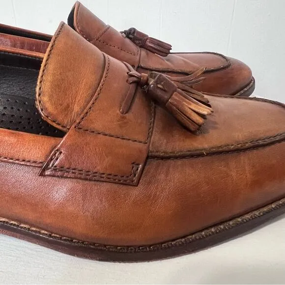 Cole Haan Nike Air Leather Slip On Business Casual Loafers Tassels Size 10