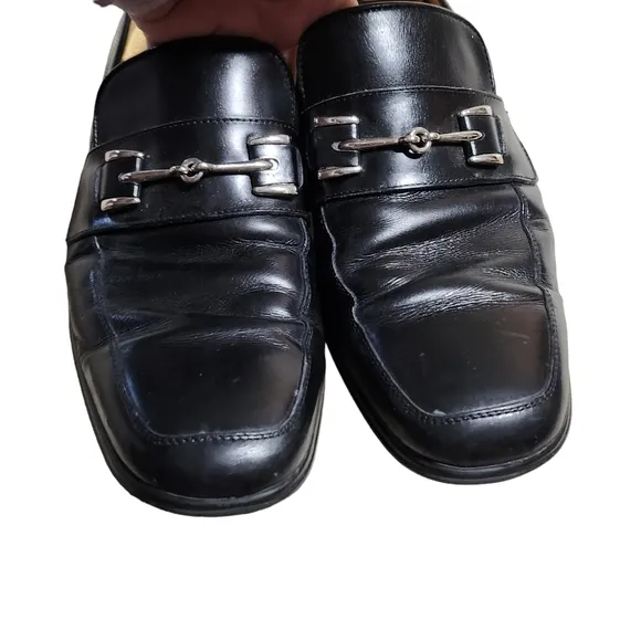 Cole Haan Nike Air Men's Black Leather Slip On Dress Loafers Size 11