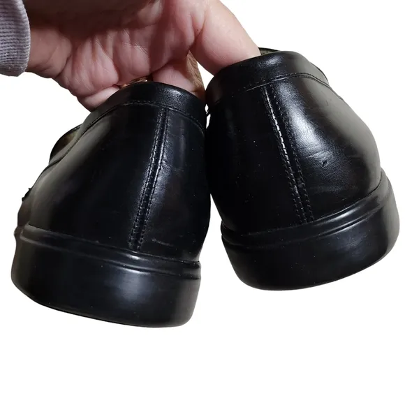 Cole Haan Nike Air Men's Black Leather Slip On Dress Loafers Size 11
