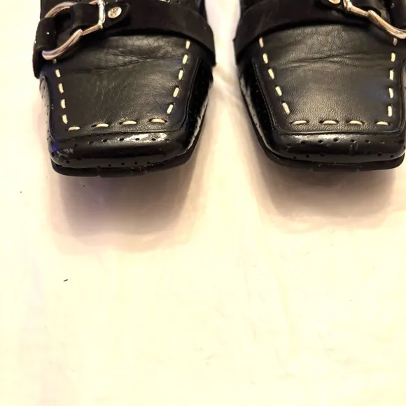 Cole Haan Nike Air Monte Moc Loafers leather flats black SZ 8 B Worn Once
