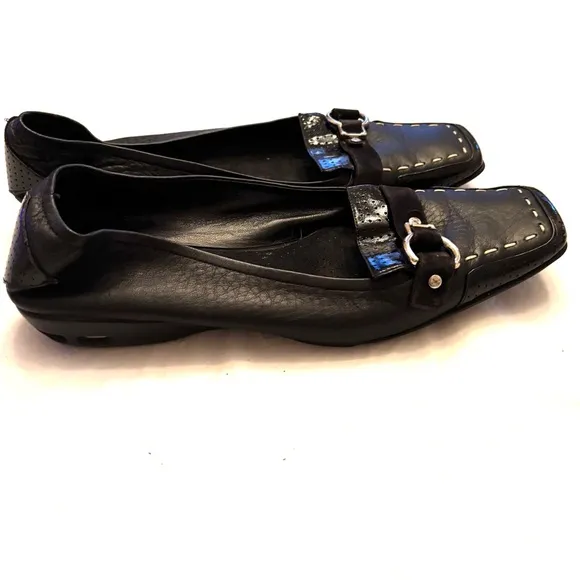 Cole Haan Nike Air Monte Moc Loafers leather flats black SZ 8 B Worn Once