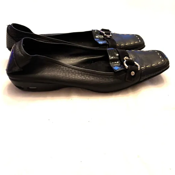Cole Haan Nike Air Monte Moc Loafers leather flats black SZ 8 B Worn Once
