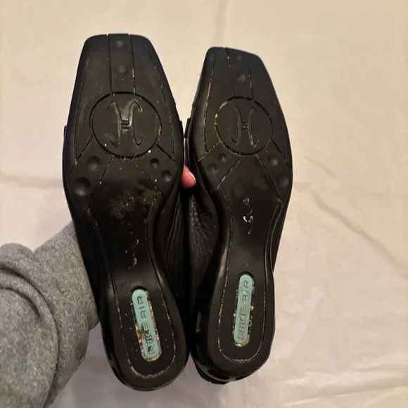 Cole Haan Nike Air Monte Moc Loafers leather flats black SZ 8 B Worn Once