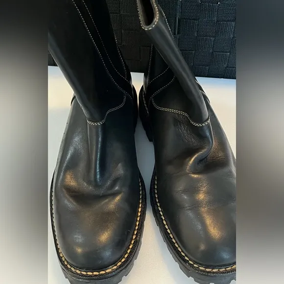Cole Haan Nike Air Mosby Pull-On Boots Waterproof Black Nubuck Leather Men's 8M