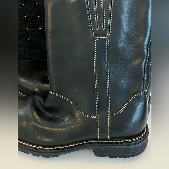 Cole Haan Nike Air Mosby Pull-On Boots Waterproof Black Nubuck Leather Men's 8M