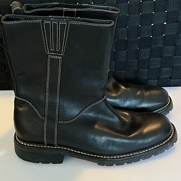Cole Haan Nike Air Mosby Pull-On Boots Waterproof Black Nubuck Leather Men's 8M