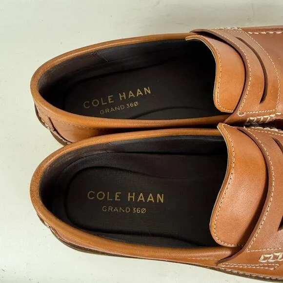 Cole Haan Osborn Grand Penny Loafers Mens 9.5 British Tan Leather Slip-On Oxford