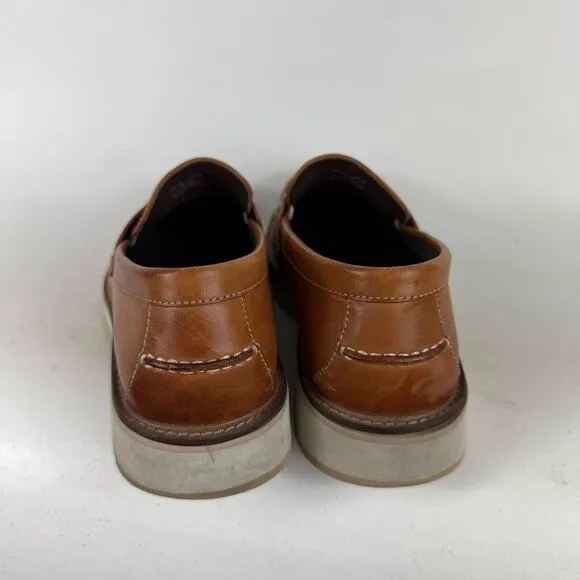 Cole Haan Osborn Grand Penny Loafers Mens 9.5 British Tan Leather Slip-On Oxford