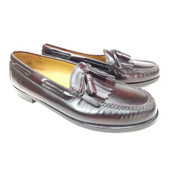Cole Haan Pinch Shawl Bow Mens Size 11.5 D Leather Tassel Loafers C02692