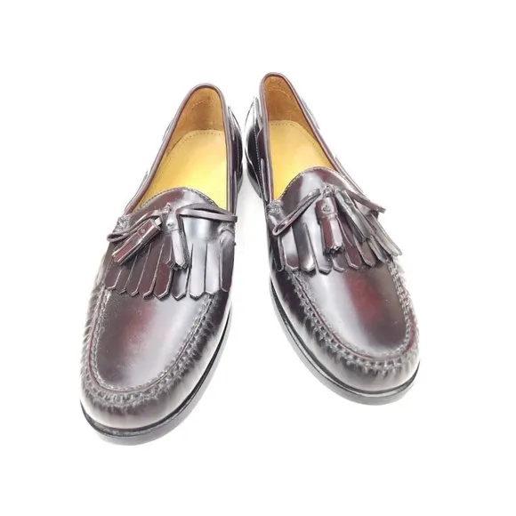 Cole Haan Pinch Shawl Bow Mens Size 11.5 D Leather Tassel Loafers C02692