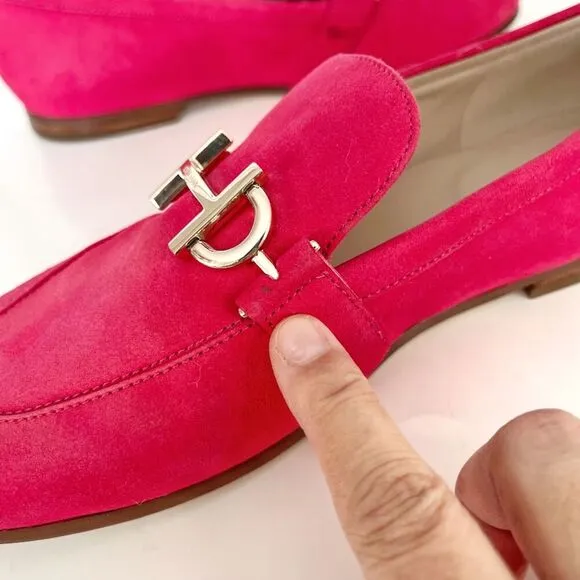 Cole Haan Series 360 Bright Berry Eco Flora Suede Slip On Flat Loafers Shoes
