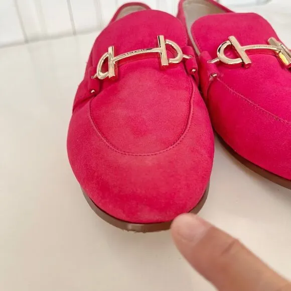 Cole Haan Series 360 Bright Berry Eco Flora Suede Slip On Flat Loafers Shoes