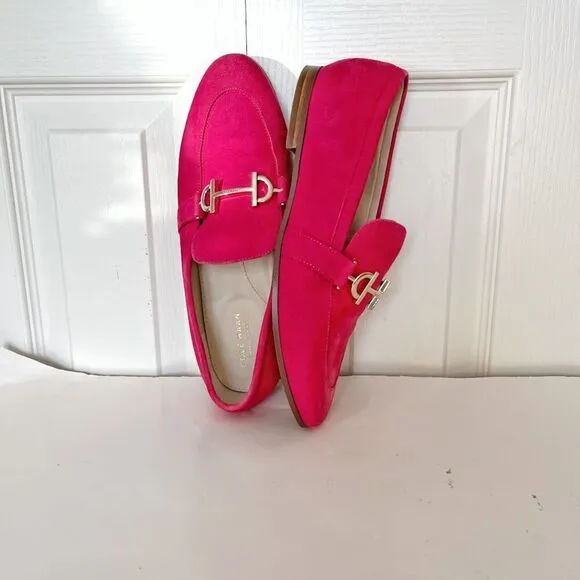 Cole Haan Series 360 Bright Berry Eco Flora Suede Slip On Flat Loafers Shoes