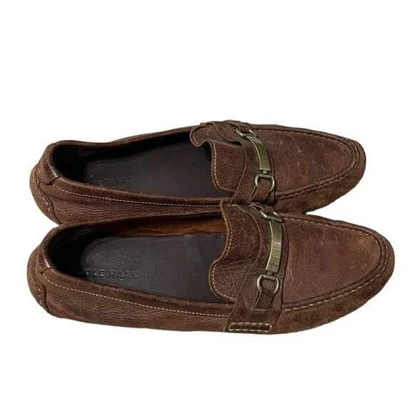 Cole Haan Somerset Brown Leather Slip on Casual Driving Loafers Size 12