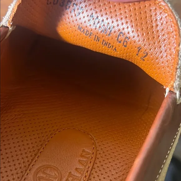 Cole Haan Tan Suede Loafers with Leather Trim, Men’s 12