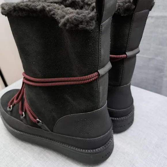 Cole Haan Women's Grand 360 Cloudfeel Waterproof Snow Boots Black Size 7.5 TO 8