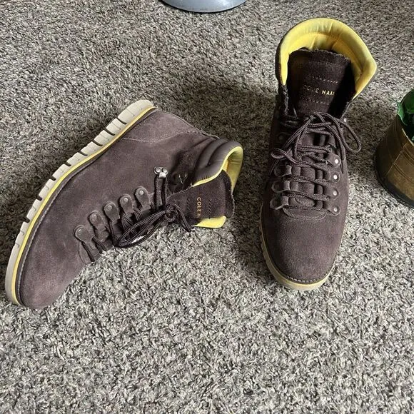 COLE HAAN ZEROGRAND WATERPROOF HIKER BOOTS Men’s Size 10 M Brown Suede Leather