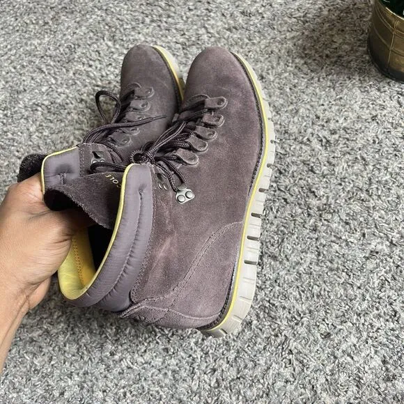 COLE HAAN ZEROGRAND WATERPROOF HIKER BOOTS Men’s Size 10 M Brown Suede Leather