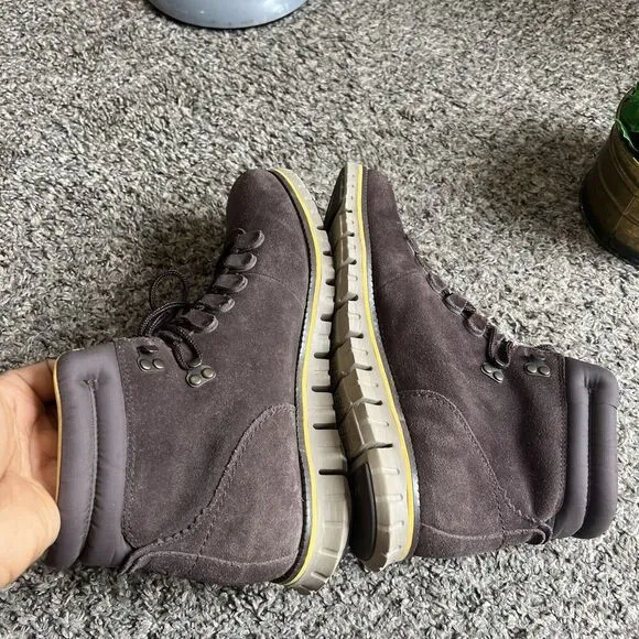 COLE HAAN ZEROGRAND WATERPROOF HIKER BOOTS Men’s Size 10 M Brown Suede Leather