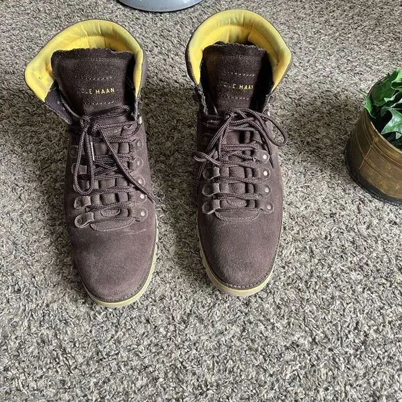 COLE HAAN ZEROGRAND WATERPROOF HIKER BOOTS Men’s Size 10 M Brown Suede Leather