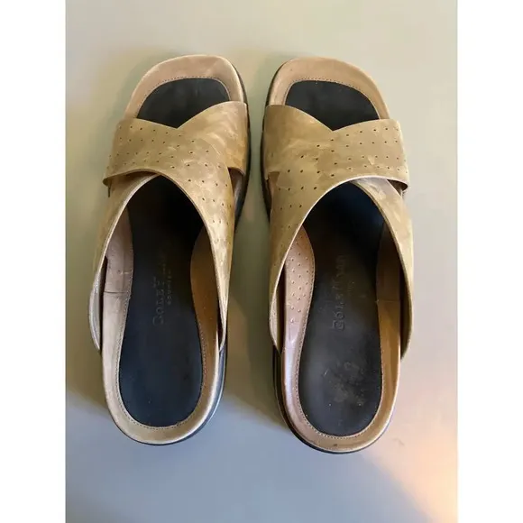 Cole Haan/Nike Air mens leather slides 11 sandel vacation resort beach