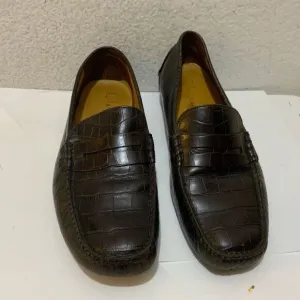 Cole Haan Driver Moccasin Loafers Mens Size 11.5 M Croc Embossed Leather
