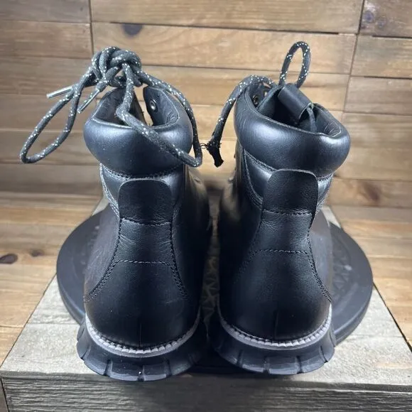Cole Haan Zerogrand Men's 11.5 M Black Causal Waterproof Leather Hiker Boots
