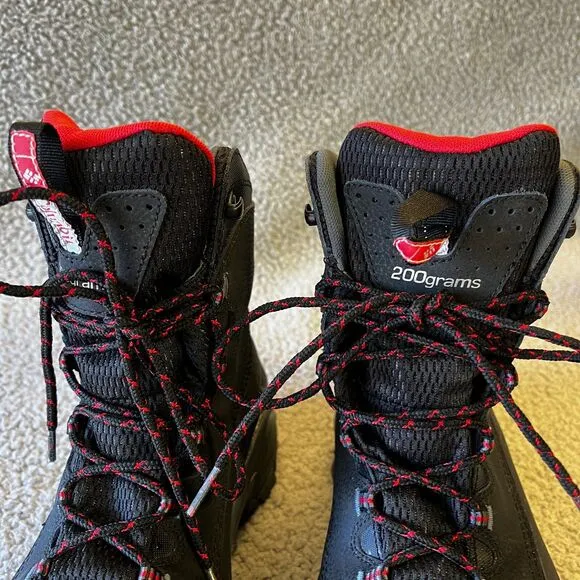 Columbia 200 Gram Boots Womens 9.5 Black TechLite Omni Grip Waterproof Omni Heat