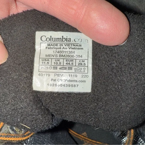 Columbia Fairbanks Omni-Heat Waterproof Boots 11.5 Nori/Canyon Gold 2806-384