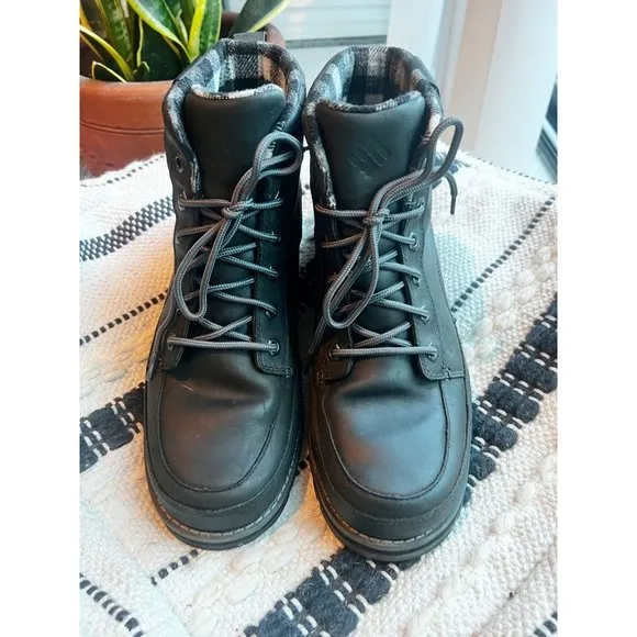COLUMBIA Leather Chinook Waterproof Chukka Boot Sz 11.5 Black