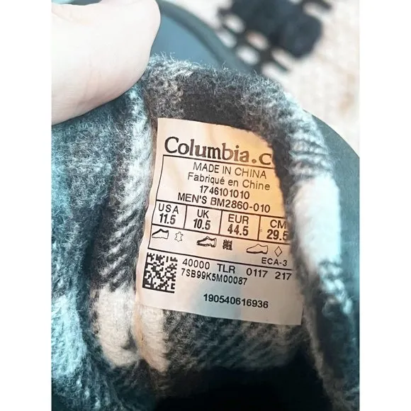COLUMBIA Leather Chinook Waterproof Chukka Boot Sz 11.5 Black