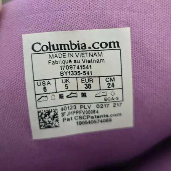 Columbia Loveland purple suede snow boots winter boots girls  size 6