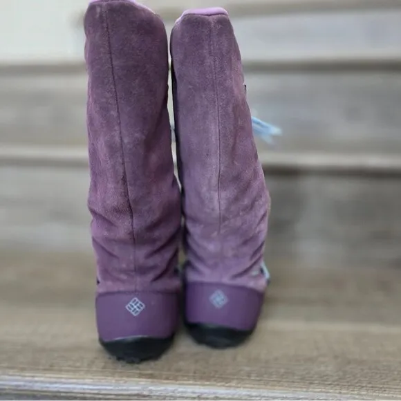 Columbia Loveland purple suede snow boots winter boots girls  size 6