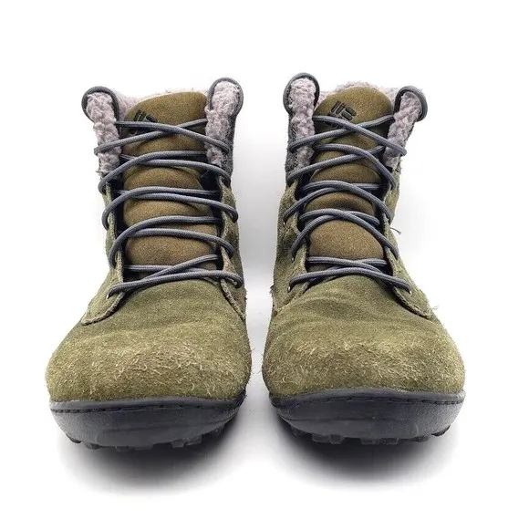 COLUMBIA Powder Summit Shorty Boots Fur Lined Green Waterproof (Women's US 8.5)