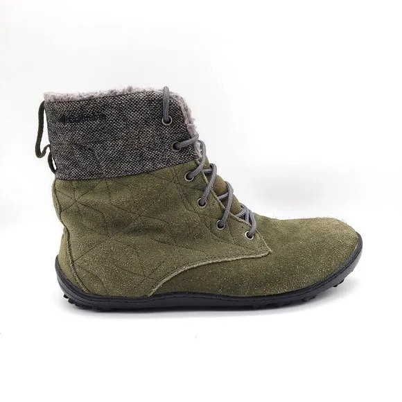 COLUMBIA Powder Summit Shorty Boots Fur Lined Green Waterproof (Women's US 8.5)