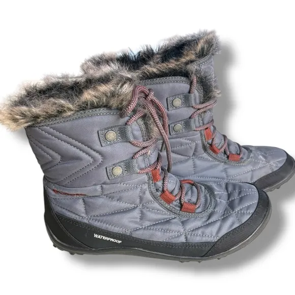 COLUMBIA - quilted Omni-grip waterproof Fur lined Winter Boots - women’s  Sz 6