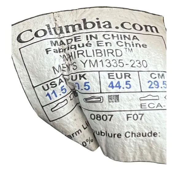 Columbia Waterproof Outdoor Work Boots Durable Suede And Rubber Traction Sole