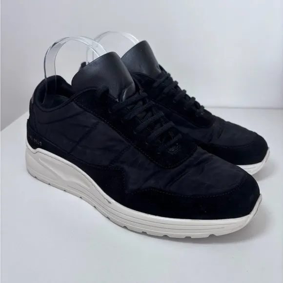 Common Projects Black Nylon Suede Cross Trainer Lace Up Sneakers Men’s Size 40